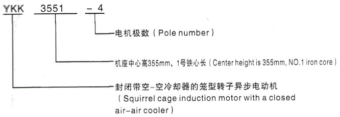 YKK系列(H355-1000)高压YJTG-180M-2A/22KW三相异步电机西安泰富西玛电机型号说明